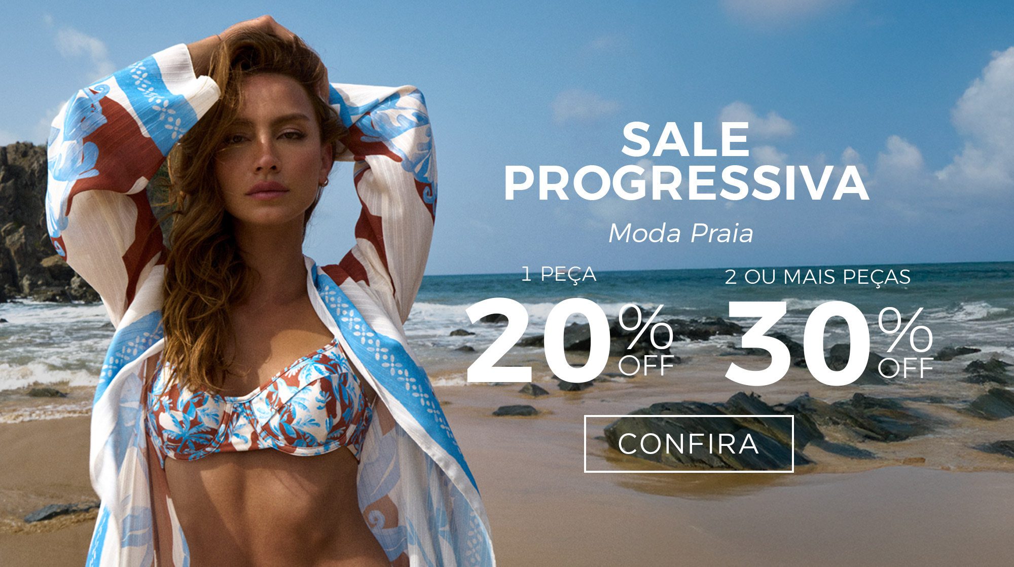 Sale Progressiva 1 Pe&ccedil;a 20% OFF 2 ou + 30% OFF